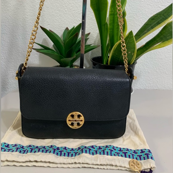 💕👜 TORY BURCH Chelsea Black Crossbody Bag - Picture 13 of 13
